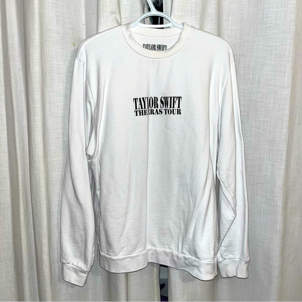 Taylor Swift The Eras Tour White Crewneck Sweatshirt SIZE LARGE